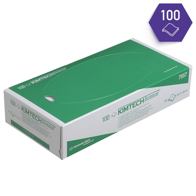 Kimberly Clark KIMTECH Science Dry Cleanroom Wipes, Box of 100