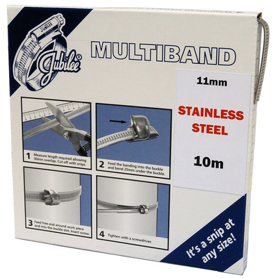 Jubilee 1 Piece Stainless Steel Worm Drive Hose Clip Banding