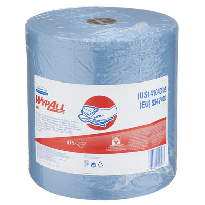 Kimberly Clark WypAll Dry Cloths, Roll of 475