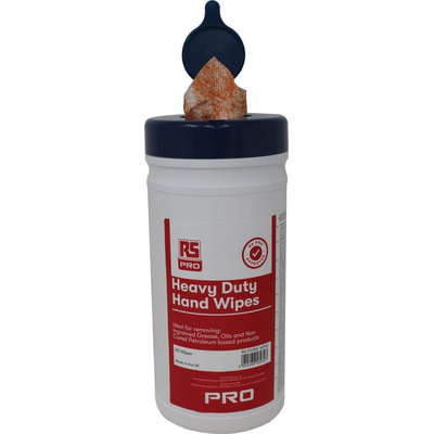 RS PRO Wet Hand Wipes, Tub of 80