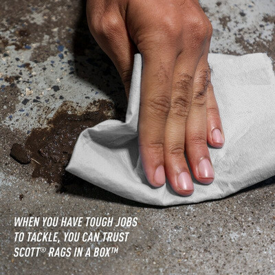 Kimberly Clark Scott Rags In A Box Wet & Dry Industrial Wipes, Box of 1600