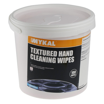 Mykal Industries Wet Hand Wipes, Tub of 100
