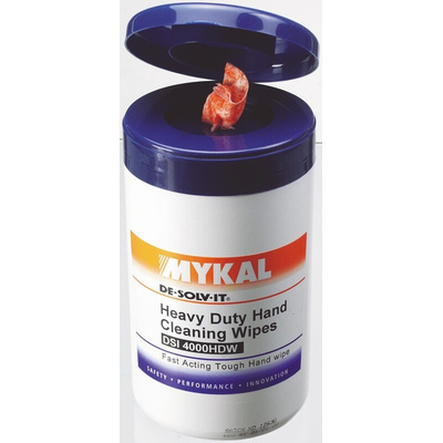 Mykal Industries Wet Hand Wipes, Tub of 50