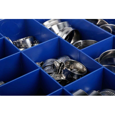 HI-GRIP 76 Piece Stainless Steel Worm Drive Hose Clip Kit, 9.5 → 12mm and 35 → 50mm Inside Diameter
