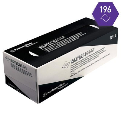 Kimberly Clark KIMTECH Science Dry Cleanroom Wipes, Box of 196