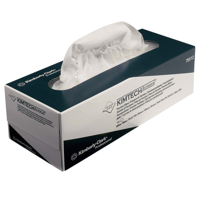 Kimberly Clark KIMTECH Science Dry Cleanroom Wipes, Box of 196