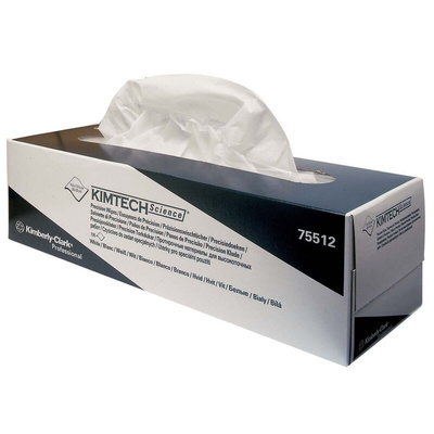 Kimberly Clark KIMTECH Science Dry Cleanroom Wipes, Box of 196