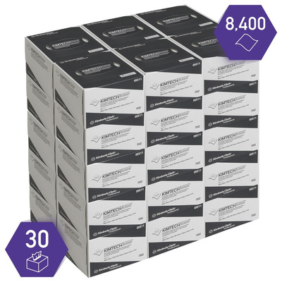 Kimberly Clark KIMTECH Science Dry Cleanroom Wipes, Box of 280