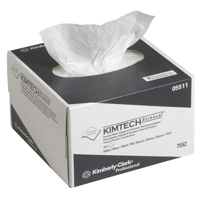 Kimberly Clark KIMTECH Science Dry Cleanroom Wipes, Box of 280