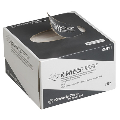 Kimberly Clark KIMTECH Science Dry Cleanroom Wipes, Box of 280