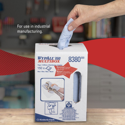 Kimberly Clark WypAll Dry Cleaning Wipes, Box of 150
