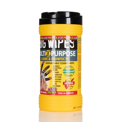 Big Wipes MULTI-PURPOSE PRO+ Wet Disinfectant Wipes, Dispenser Box of 120