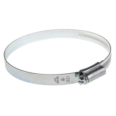 HI-GRIP Steel Slotted Hex Worm Drive, 13mm Band Width, 90 → 120mm ID