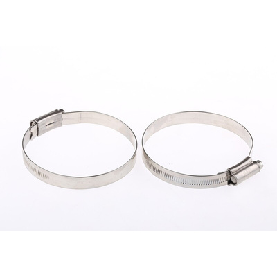 HI-GRIP Stainless Steel Slotted Hex Worm Drive, 13mm Band Width, 70 → 90mm ID