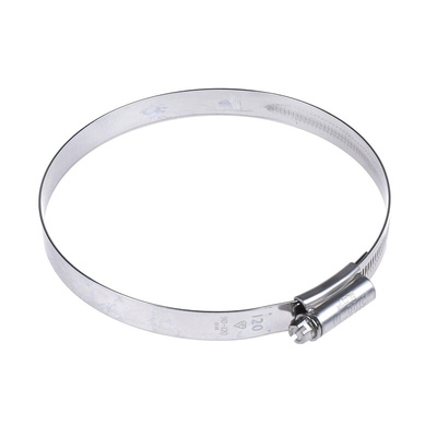 HI-GRIP Stainless Steel Slotted Hex Worm Drive, 13mm Band Width, 90 → 120mm ID