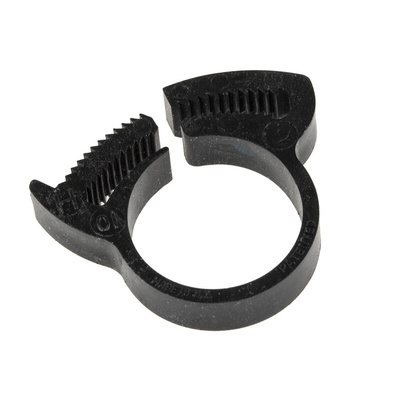 RS PRO Nylon Snap Grip Hose Clamp, 7.1mm Band Width, 18.1 → 21.4mm ID