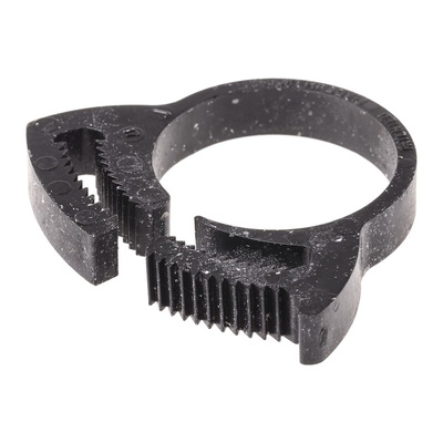 RS PRO Nylon Snap Grip Hose Clamp, 6.4mm Band Width, 20.3 → 23.7mm ID