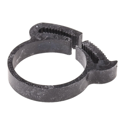RS PRO Nylon Snap Grip Hose Clamp, 7.1mm Band Width, 24.5 → 28.4mm ID