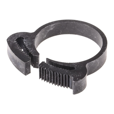 RS PRO Nylon Snap Grip Hose Clamp, 7.1mm Band Width, 24.5 → 28.4mm ID