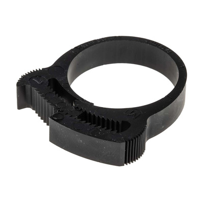 RS PRO Nylon Snap Grip Hose Clamp, 7.4mm Band Width, 26.5 → 30.4mm ID