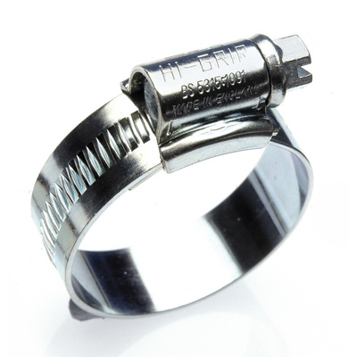 HI-GRIP Steel Slotted Hex Worm Drive, 9mm Band Width, 13 → 20mm ID
