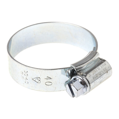 HI-GRIP Steel Slotted Hex Worm Drive, 13mm Band Width, 30 → 40mm ID