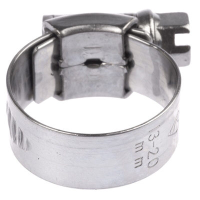 HI-GRIP Stainless Steel Slotted Hex Worm Drive, 9mm Band Width, 13 → 20mm ID