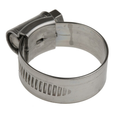 HI-GRIP Stainless Steel Slotted Hex Worm Drive, 13mm Band Width, 22 → 30mm ID