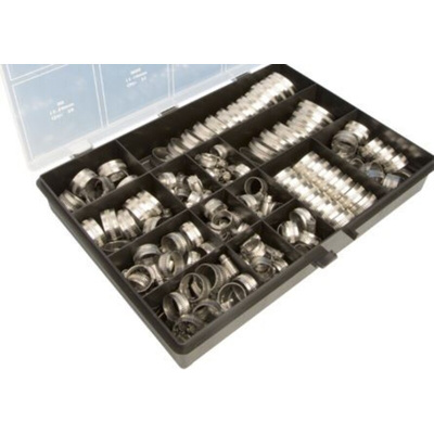Jubilee 143 Piece Stainless Steel P-Clip Kit, 9.5 → 12mm and 30 → 40mm Inside Diameter