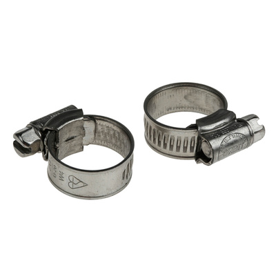 RS PRO Stainless Steel Hex Screw Worm Drive, 9.5mm Band Width, 13 → 20mm ID
