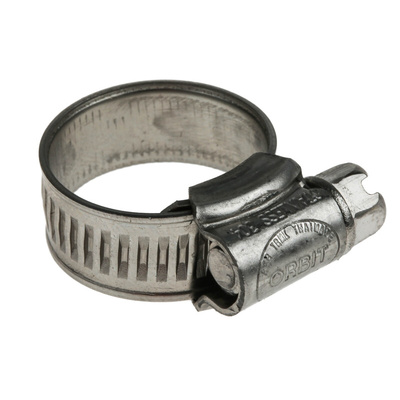 RS PRO Stainless Steel Hex Screw Worm Drive, 9.5mm Band Width, 13 → 20mm ID