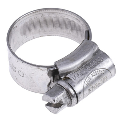 RS PRO Stainless Steel Hex Screw Worm Drive, 12mm Band Width, 16 → 22mm ID