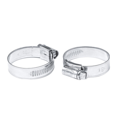RS PRO Stainless Steel Hex Screw Worm Drive, 12mm Band Width, 35 → 50mm ID