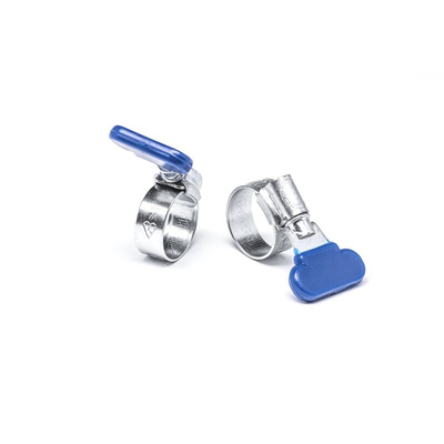 RS PRO Zinc-Plated Mild Steel Thumb Screw Worm Drive, 9.5mm Band Width, 11 → 16mm ID