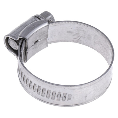 RS PRO Stainless Steel 316 Slotted Hex Hose Clip, 14.7mm Band Width, 25 → 35mm ID