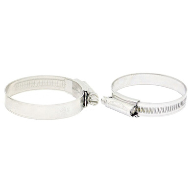 RS PRO Stainless Steel 316 Slotted Hex Hose Clip, 14.7mm Band Width, 85 → 100mm ID