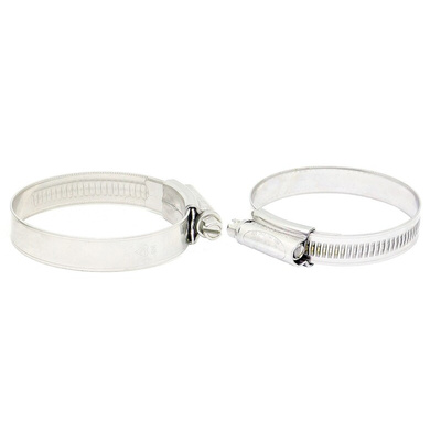RS PRO Stainless Steel 316 Slotted Hex Hose Clip, 14.7mm Band Width, 90 → 120mm ID