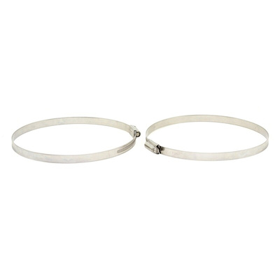 RS PRO Stainless Steel 316 Slotted Hex Hose Clip, 14.7mm Band Width, 130 → 160mm ID