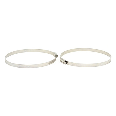 RS PRO Stainless Steel 316 Slotted Hex Hose Clip, 14.7mm Band Width, 150 → 180mm ID