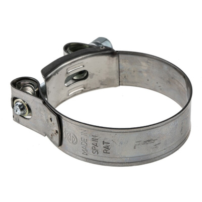 RS PRO Stainless Steel, Zinc-Plated Steel (Bolt) Bolt Head Bolt Drive, 20mm Band Width, 59 → 63mm ID