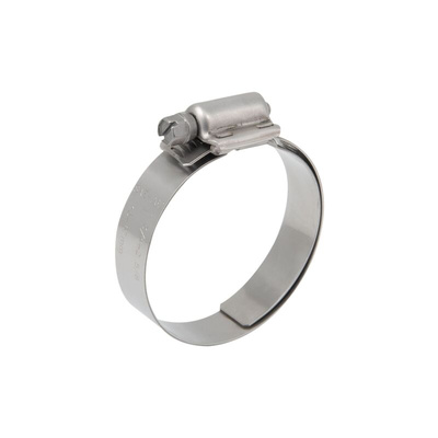RS PRO Stainless Steel Slotted Hex Hose Clip, 16mm Band Width, 83 → 105mm ID