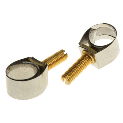 Unex Brass (Bolt), Stainless Steel Slotted Screw Unex, 11mm Band Width, 9.6 → 14mm ID
