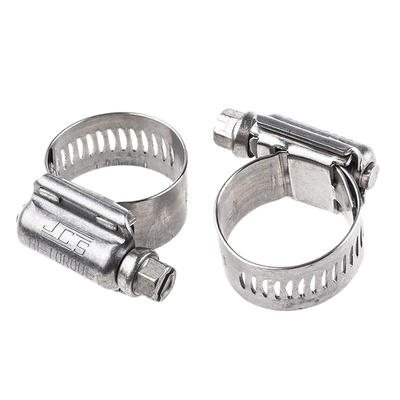 HI-TORQUE Stainless Steel Slotted Hex Worm Drive, 16mm Band Width, 20 → 27mm ID