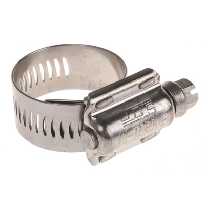 HI-TORQUE Stainless Steel Slotted Hex Worm Drive, 16mm Band Width, 20 → 30mm ID