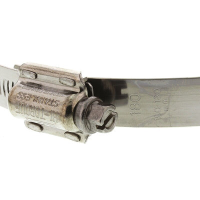 HI-TORQUE Stainless Steel Slotted Hex Worm Drive, 16mm Band Width, 150 → 180mm ID