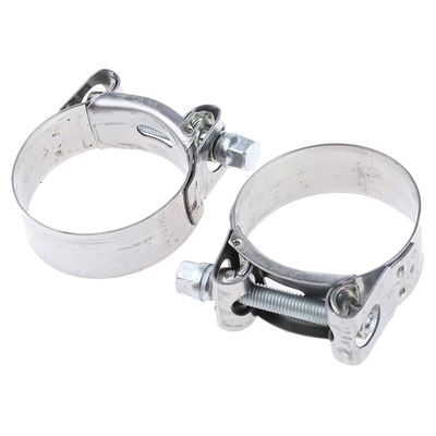 MIKALOR Stainless Steel, Zinc-Plated Steel (Bolt) Hex Screw Bolt Drive, 20mm Band Width, 47 → 51mm ID