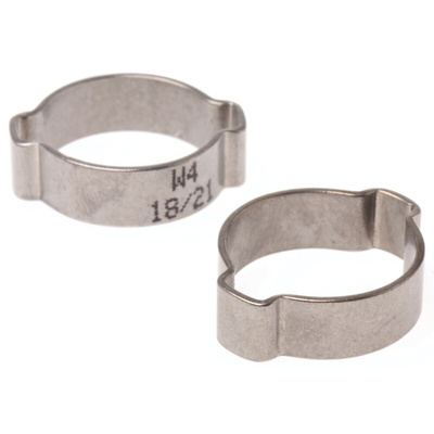 RS PRO Stainless Steel O Clip, 8mm Band Width, 18 → 21mm ID