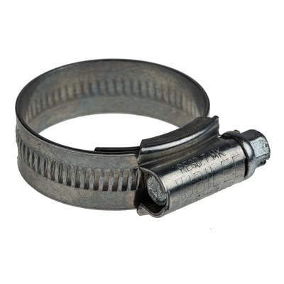 Jubilee Zinc-Plated Mild Steel Slotted Hex Worm Drive, 13mm Band Width, 25 → 35mm ID