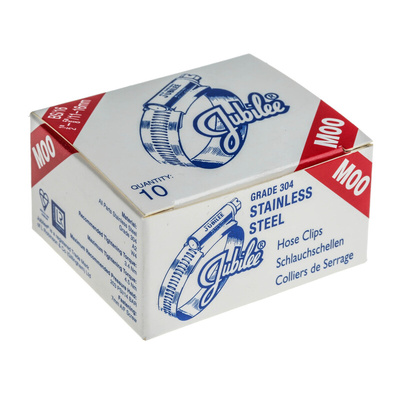 Jubilee Stainless Steel Slotted Hex Worm Drive, 9.9mm Band Width, 11 → 16mm ID