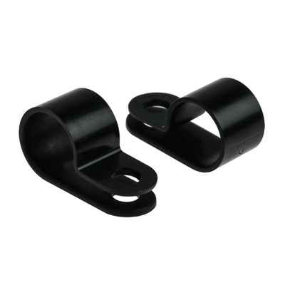 HellermannTyton 11mm Black, Polyamide P Clip